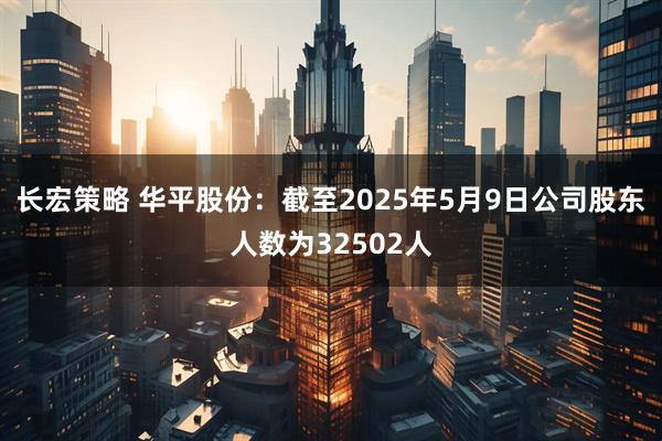 长宏策略 华平股份：截至2025年5月9日公司股东人数为32502人