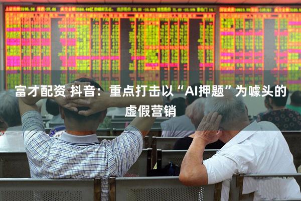 富才配资 抖音：重点打击以“AI押题”为噱头的虚假营销