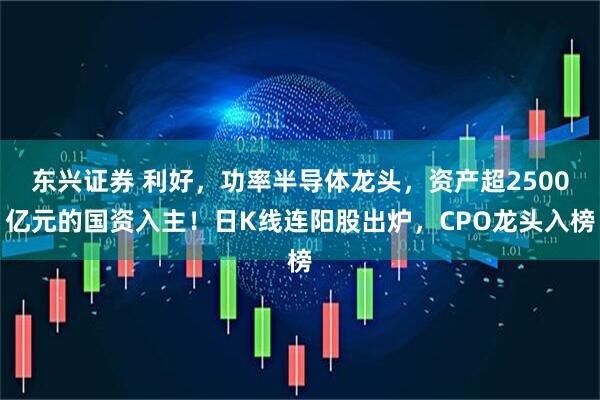 东兴证券 利好，功率半导体龙头，资产超2500亿元的国资入主！日K线连阳股出炉，CPO龙头入榜